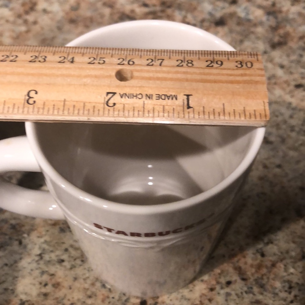 2010 STARBUCKS coffee mug w/Burgandy logo. - Picture 4 of 5